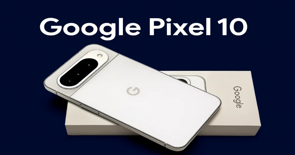 Leaked image of Google Pixel 10 showing camera bar and Gemini AI UI